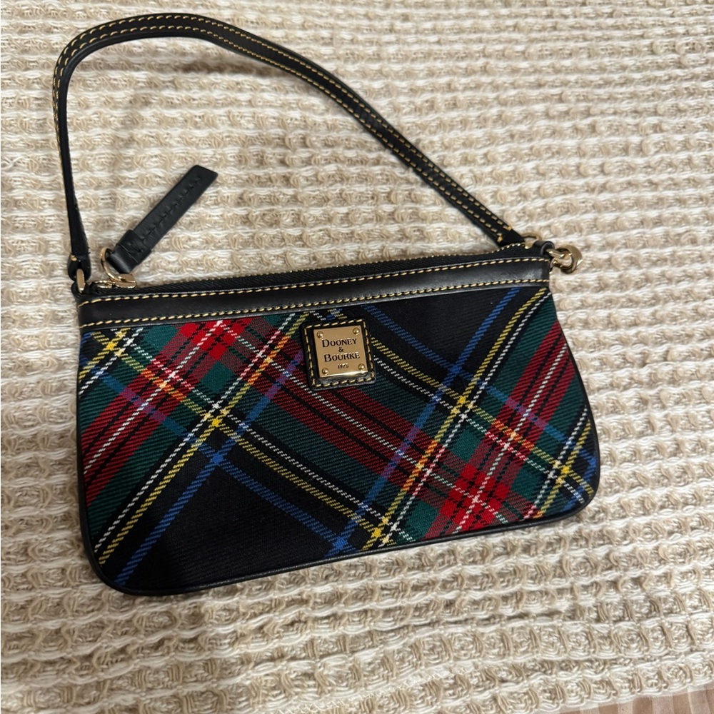 Dooney & Bourke Tartan Clutch - Red, Green, Blue - Picture 3 of 5